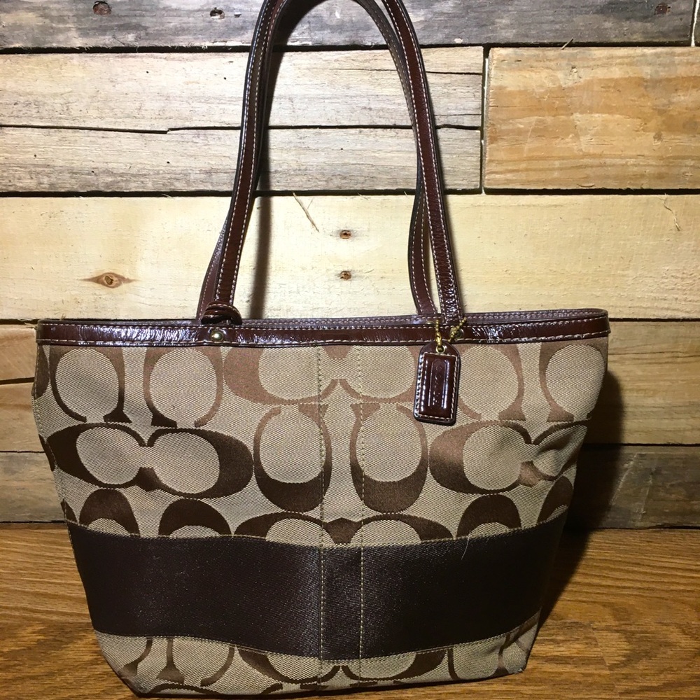COACH Vntage Brown Signature Tote bag